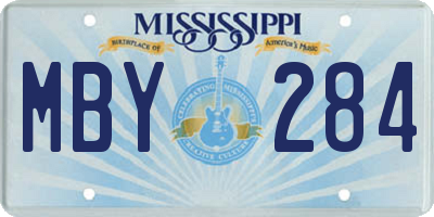 MS license plate MBY284
