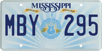 MS license plate MBY295
