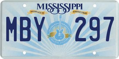 MS license plate MBY297