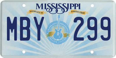 MS license plate MBY299