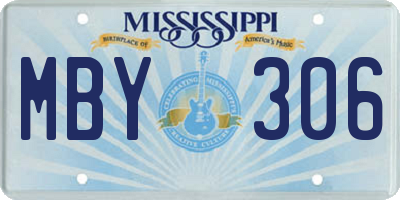 MS license plate MBY306