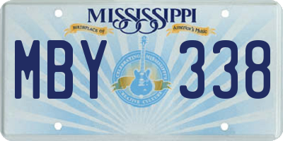 MS license plate MBY338
