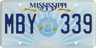 MS license plate MBY339