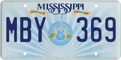 MS license plate MBY369