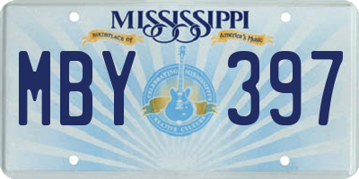 MS license plate MBY397