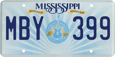 MS license plate MBY399