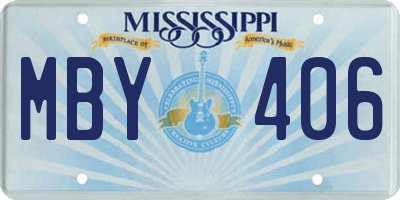 MS license plate MBY406