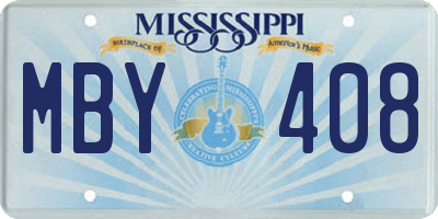 MS license plate MBY408