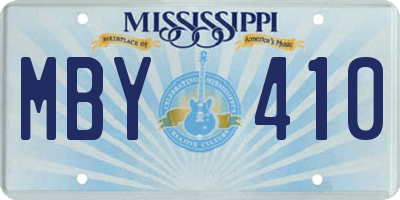 MS license plate MBY410