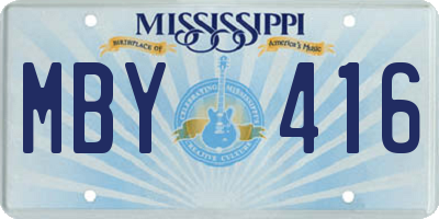 MS license plate MBY416