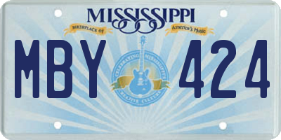 MS license plate MBY424