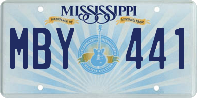MS license plate MBY441