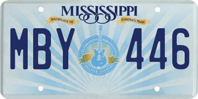 MS license plate MBY446