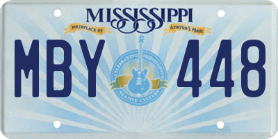 MS license plate MBY448