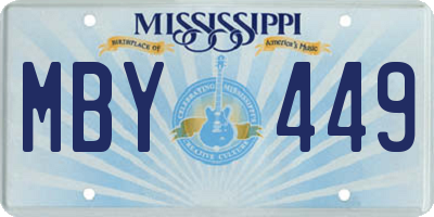 MS license plate MBY449