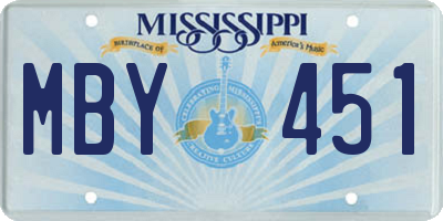 MS license plate MBY451