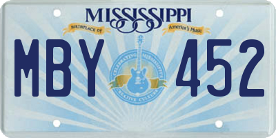 MS license plate MBY452