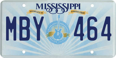 MS license plate MBY464