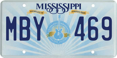 MS license plate MBY469