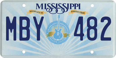 MS license plate MBY482