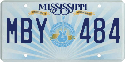 MS license plate MBY484