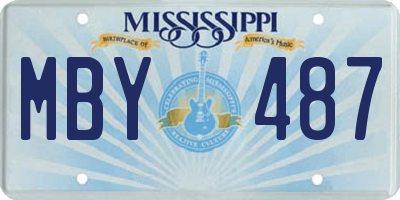 MS license plate MBY487