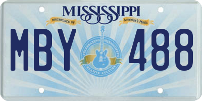 MS license plate MBY488