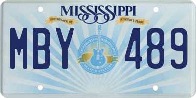 MS license plate MBY489