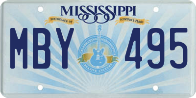 MS license plate MBY495