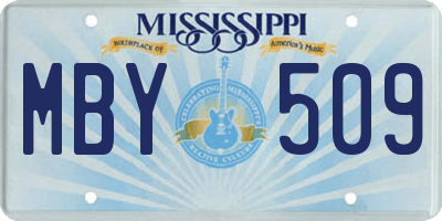 MS license plate MBY509
