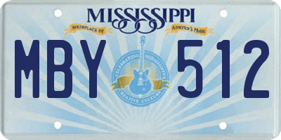 MS license plate MBY512