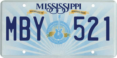 MS license plate MBY521