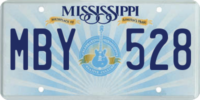 MS license plate MBY528