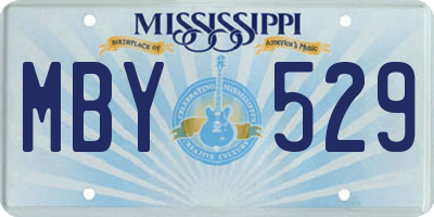 MS license plate MBY529