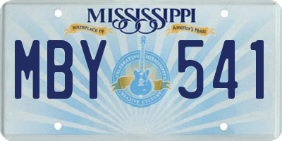 MS license plate MBY541
