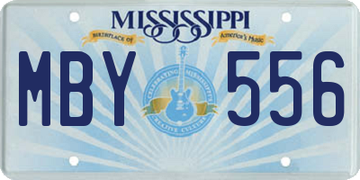 MS license plate MBY556