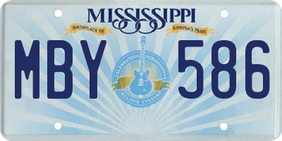 MS license plate MBY586