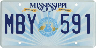 MS license plate MBY591