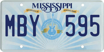 MS license plate MBY595