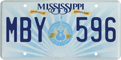 MS license plate MBY596