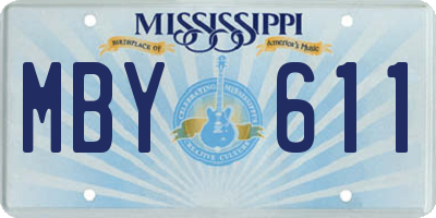 MS license plate MBY611