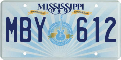 MS license plate MBY612