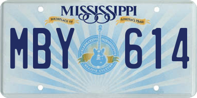 MS license plate MBY614