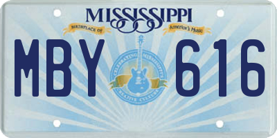 MS license plate MBY616