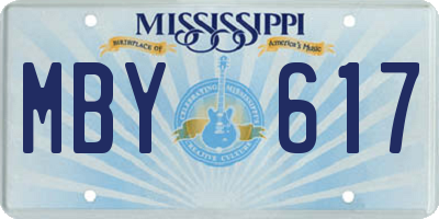 MS license plate MBY617