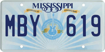MS license plate MBY619