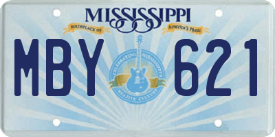 MS license plate MBY621