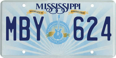 MS license plate MBY624