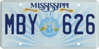 MS license plate MBY626