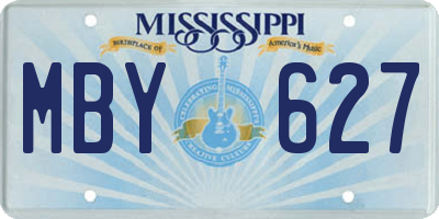 MS license plate MBY627
